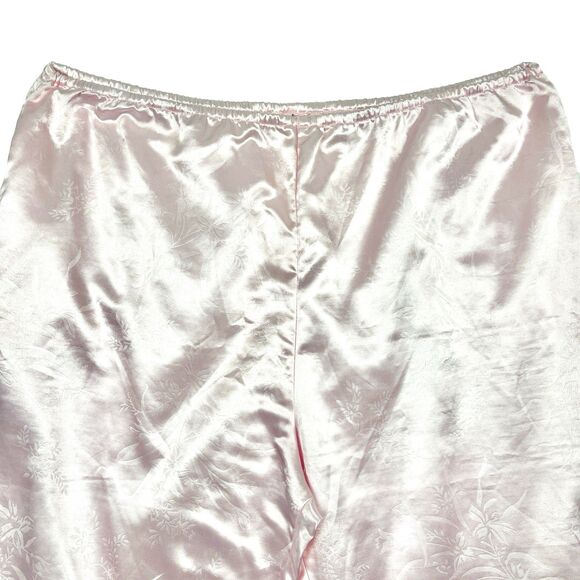 VTG KATHRYN Satin Light Pink Pajama Set Womens SZ LG Sleepwear Loungewear Retro - Picture 14 of 16